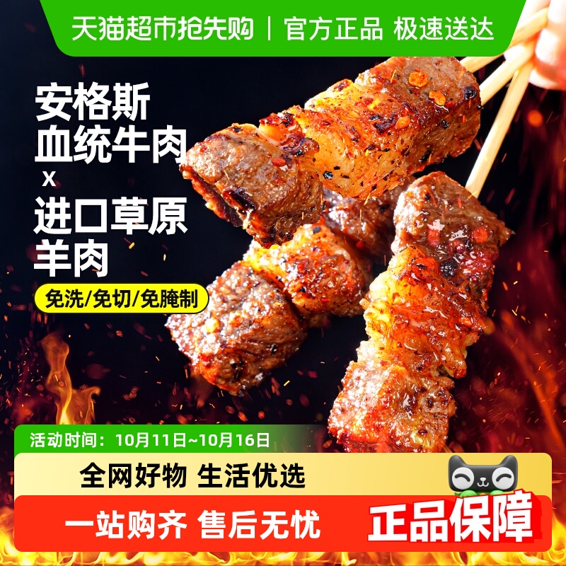 大希地安格斯牛肉串空气炸锅露营户外烧烤冷冻半成品食材烤串美食