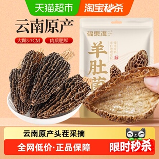 福东海精选羊肚菌5-7CM山珍菌菇头茬特产煲汤炖鸡火锅食材