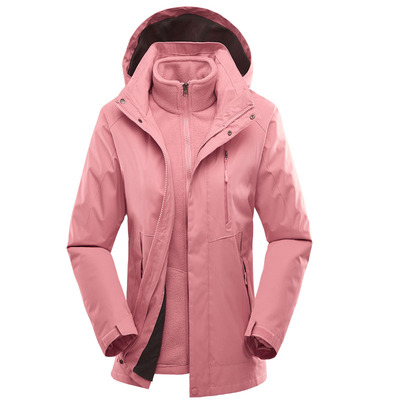 冲锋衣男女秋冬季加绒登山服外套