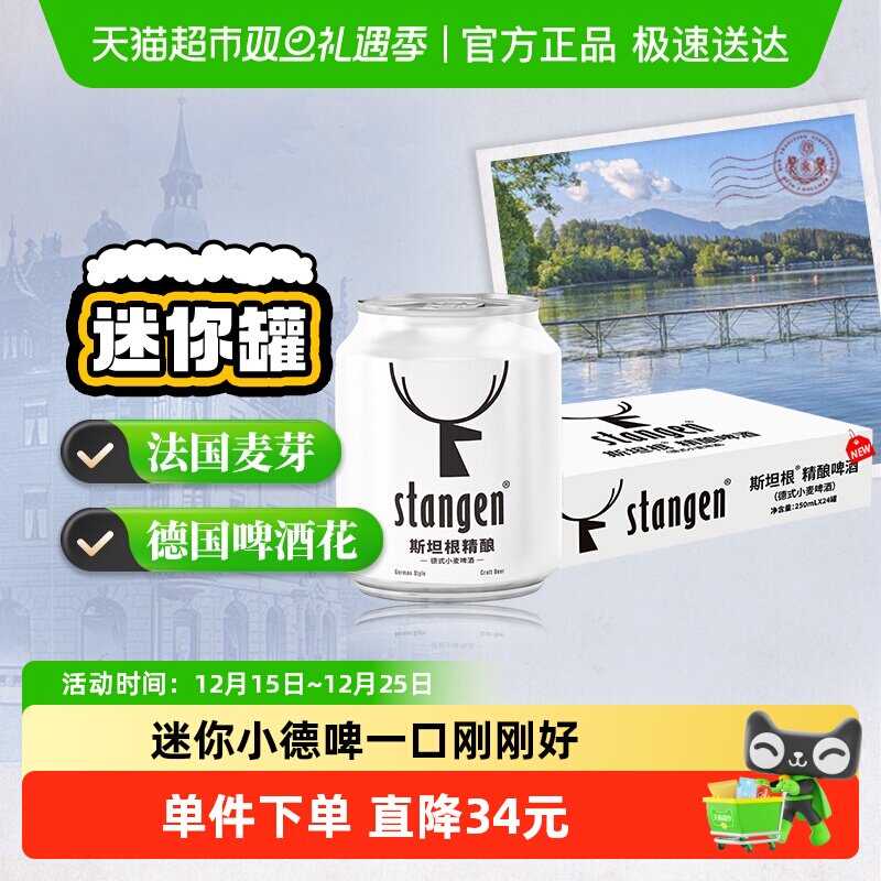 斯坦根精酿白啤酒250ml×24罐