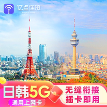 日韩通用电话卡5/4G上网卡可选2G无限流量东京旅游日本国sim卡