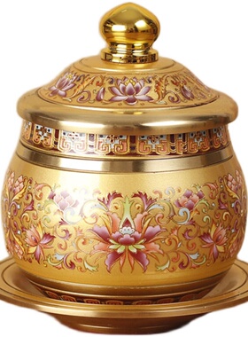 纯铜供水杯珐琅彩室内佛前