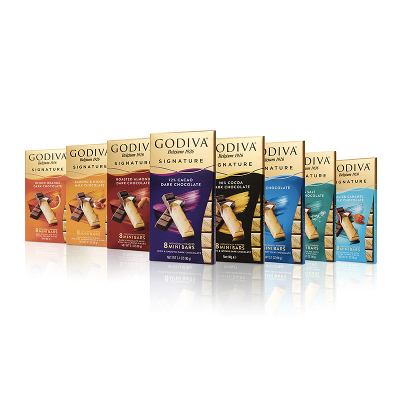GODIVA歌帝梵醇享系列黑巧克力条烤90g零食健身排块下午茶伴手礼