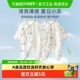 薄款 彩婴房纯棉婴儿连体衣长袖 夏季 初生宝宝新生儿蝴蝶哈衣爬服