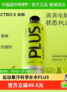 ELECTROX粒刻电解质水PLUS0香精无蔗糖运动饮料箱装