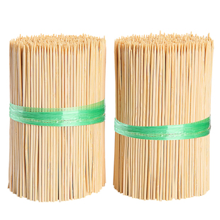 野猪林竹签15cm*2.5mm一次性木签烤肠热狗签丸子鸡排鸡柳小吃签子