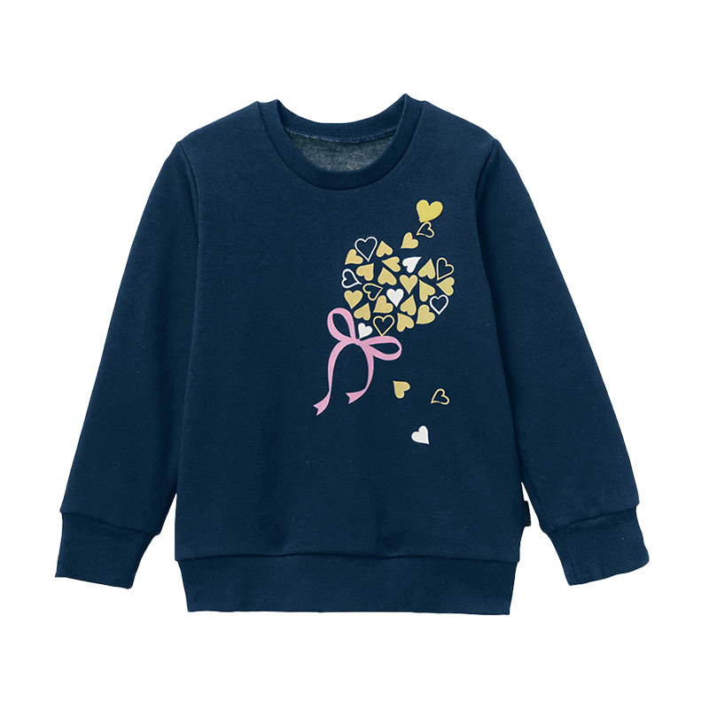 千趣会童装秋冬款女童幼儿园宝宝加绒保暖一体绒卫衣可爱印花上衣 千趣会童装秋冬款女童幼儿园宝宝加绒保暖一体绒卫衣可爱印花上衣