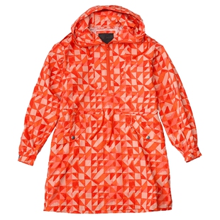 AK男装 春新款精锐系列AnniAlbers印花中长款连帽smock男士风衣