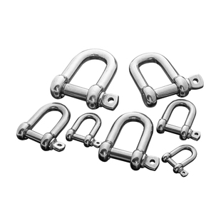 坎乐u型起重马蹄快卸扣锁扣高空作业安全绳挂钩扣国标不锈钢d型扣