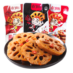 卤门家族香辣脆卤藕片 黑鸭味麻辣熟食小吃开袋即食休闲零食小吃