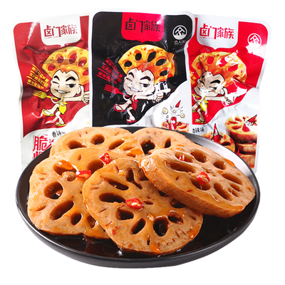 卤门家族香辣藕片黑鸭味即食小吃
