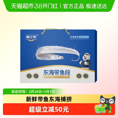 福宁港东海冰鲜冷冻带鱼2kg