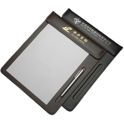 便签夹启的PU皮定制会议垫板夹