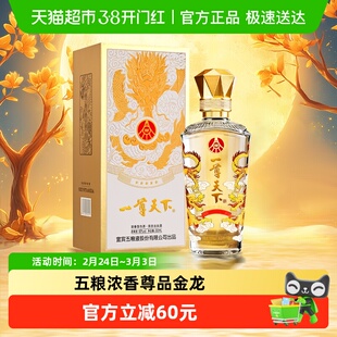 五粮液股份出品 一尊天下金龙瓶浓香型白酒52度 500mL*1瓶单瓶装
