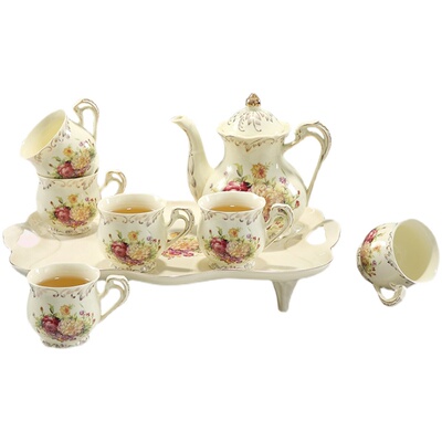 北欧简约客厅茶具带托盘整套水杯