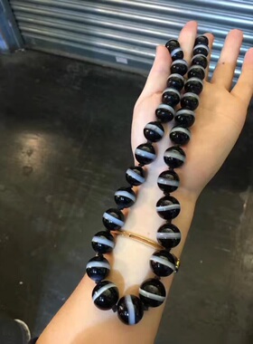 【阿珠文玩】维多利亚时期药师珠古董珠子项链