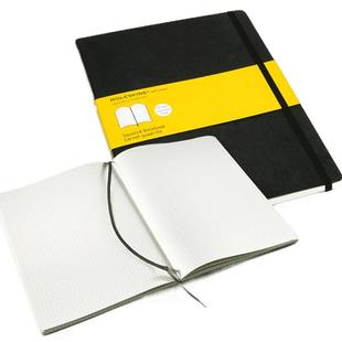 Moleskine 经典加大型软面笔记本子日程本记事本 学习文创手账本商务会议记录双格式横线纯白周记本
