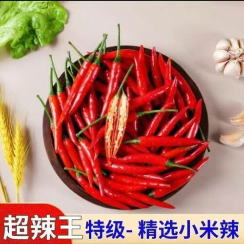 小米辣椒新鲜小米椒农家红辣椒泡椒酱批发特超剁薄皮土辣椒