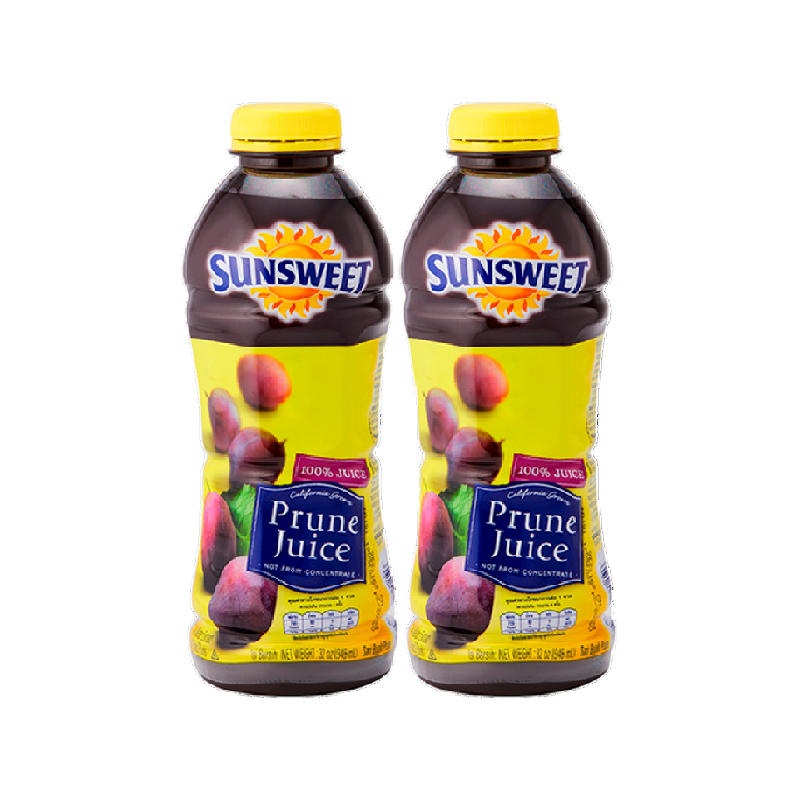 美国日光sunsweet西梅汁946ml*2儿童孕妇纯果汁过年大餐救星饮料