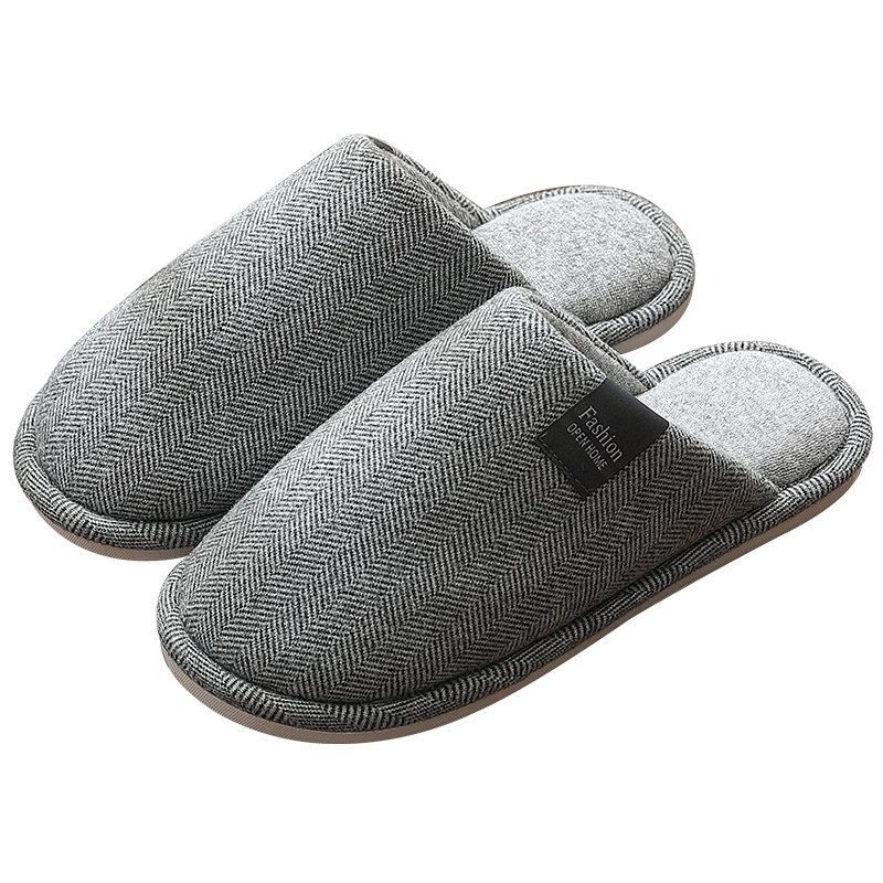 棉拖鞋男士秋冬季2025新款厚底防滑室内家居静音保暖毛绒拖鞋男款