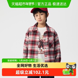 巴拉巴拉童装儿童外套男童2025新款春装百搭衬衫时尚