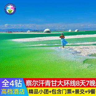 青甘大环线8天7晚大西北青海旅游纯玩跟团游 察尔汗 全4钻酒店