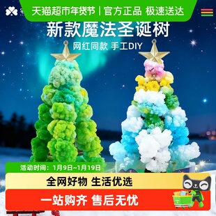 宅小仙圣诞树纸树浇水开花玩具迷你魔法水种结晶手工diy 材料儿童