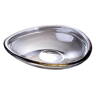 轻奢风感简约现代水晶玻璃艺术水果盘套装家用客厅茶几极简创意