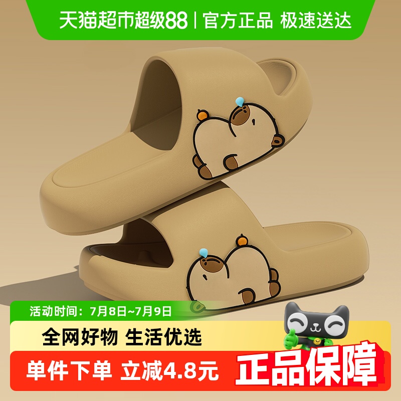 利达妮卡皮巴拉女夏季情侣凉拖鞋