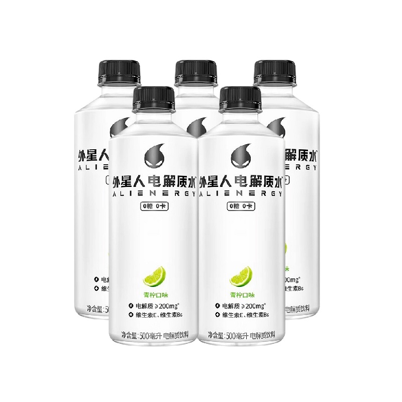 外星人电解质水500ml5瓶/600ml4瓶补水饮料多口味青柠荔枝白桃味