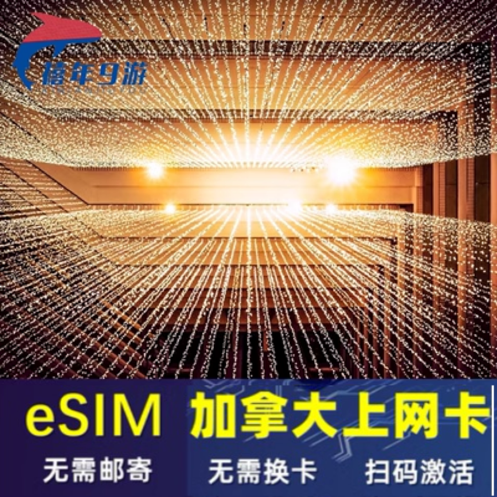 加拿大esim电话卡高速流量手机上网卡3-30天美加通用旅游虚拟卡