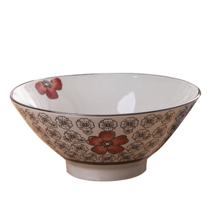 景德镇中式5/6/7.5英寸斗笠碗 釉下彩家用吃饭碗 大号汤碗拉面碗