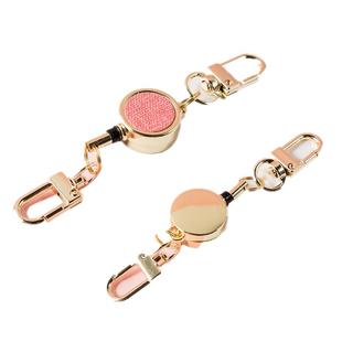 布纹水滴圆形门禁卡套钥匙扣公交卡门禁小区写字楼小卡套伸缩扣易拉扣电梯公交车感应迷你小区电梯卡保护套