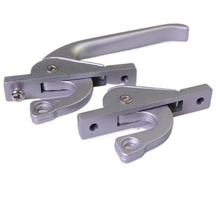 溢溢隆 上下联动执手银灰色SX01平开窗锁把手外开窗老式拉手锁