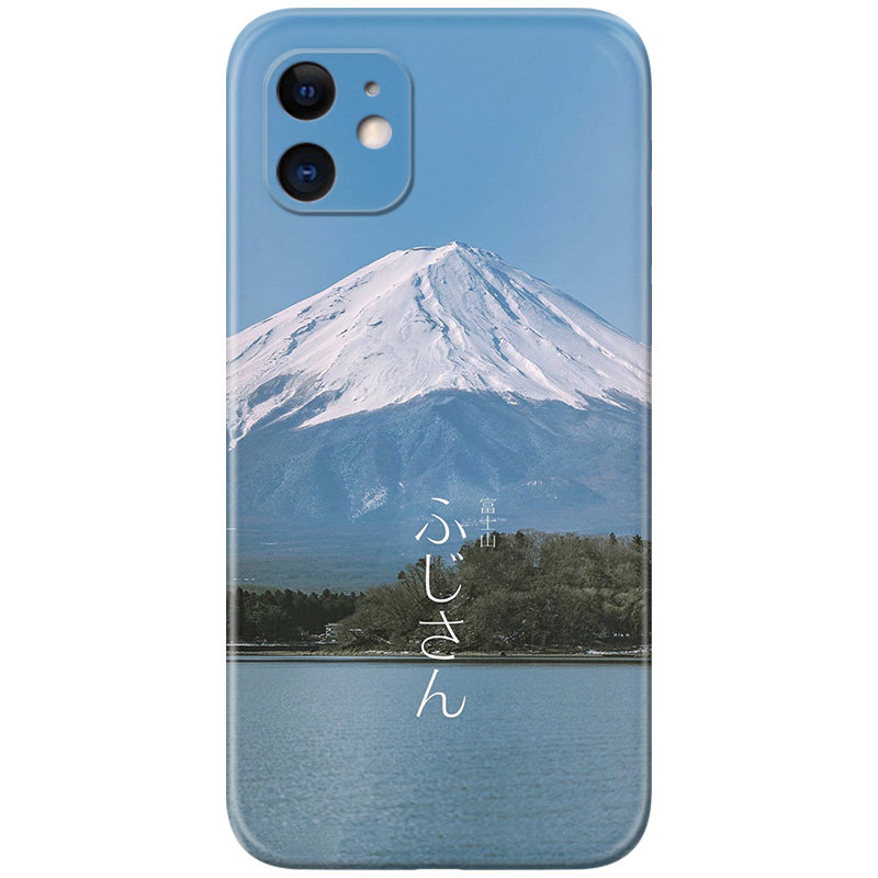 文艺富士山适用苹果冷淡风手机壳