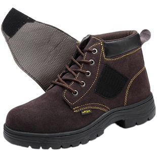 电焊工劳保鞋男钢包头防砸防刺穿翻毛皮耐磨防滑安全鞋单鞋棉鞋