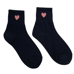 韩韵袜业韩国女袜ETNA袜子纯色爱心中筒袜学院风休闲网红百搭棉袜