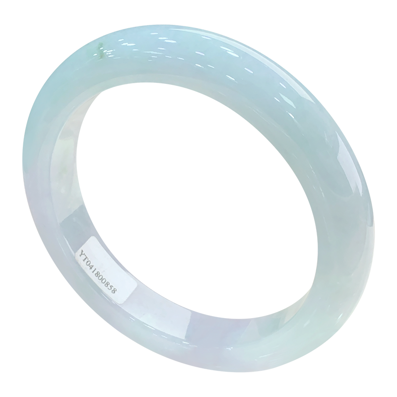 【自营】浅语拾光缅甸天然A货翡翠冰润飘点绿花细腻种老水足手镯