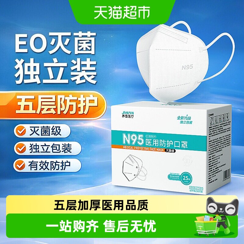 界面医用级防护口罩五层加厚图片
