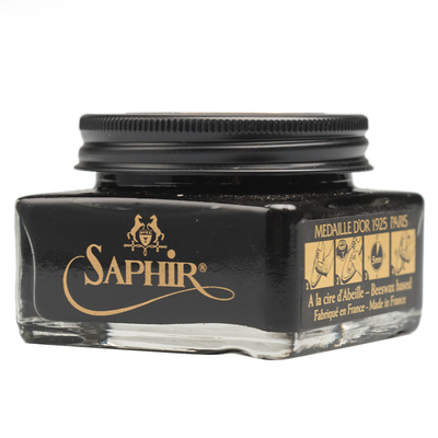 Saphir Creme1925法国莎菲雅黑金彩皮护理霜鞋油皮革滋润补色鞋乳