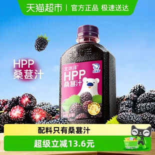 北冰洋100%鲜果压榨非浓缩还原果汁HPP桑葚汁300ml 5瓶不加一滴水