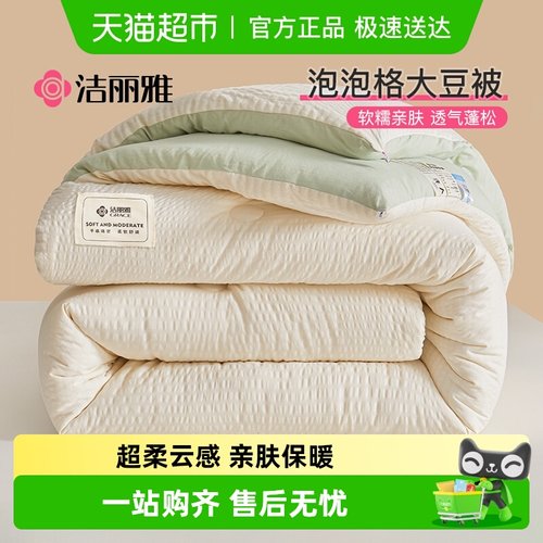洁丽雅大豆纤维被芯加厚冬被