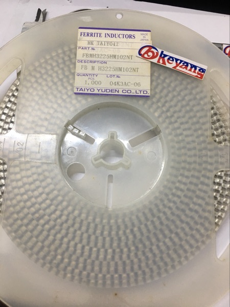 贴片磁珠 FBMH3225HM102NT 尺寸3225 1000 OHM 厂家TAIYO