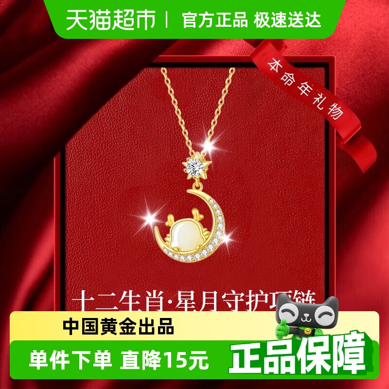 中国黄金纯银女龙年银项链本命年