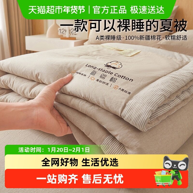 无印良品加厚保暖冬被新疆棉花被子春秋夏被芯可机洗儿童宿舍单人,床上用品,棉花被,淘宝优惠券,粉丝福利购,淘宝优惠卷