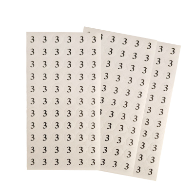 包邮衣服尺码标签纸不干胶数字 圆型贴纸尺码贴1—50 4290贴/本