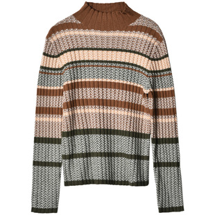 日系甜美复古半高领古着打底毛衣女内搭修身针织衫2025秋冬新款