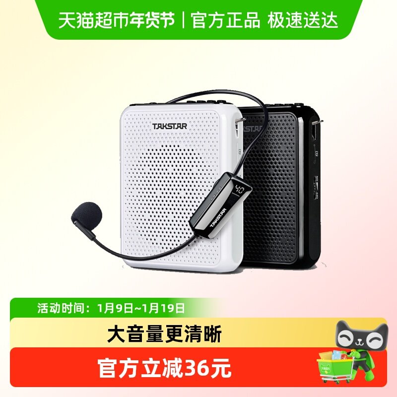 得胜E300W无线蓝牙小蜜蜂多功能录音大功率扩音器教师便携式