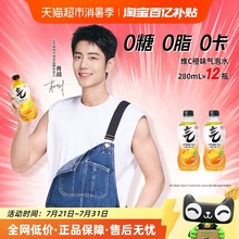【肖战代言】元气森林维C橙味0糖0脂0卡气泡水280ml*12瓶饮料汽水