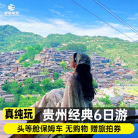 20人小團貴州旅游純玩6天5晚跟團游黃果樹梵凈山苗寨小七孔親子游